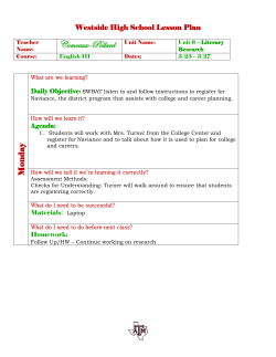 Lesson Plan Week Eleven 3/23 - 3/27