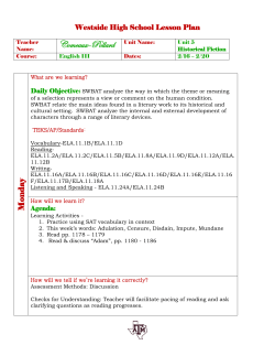 Lesson Plan Week Seven 2/16 - 2/20