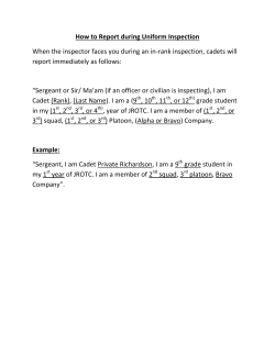 How to Report during Uniform Inspection