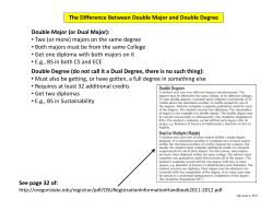 Difference Between Double/Dual Major and Double Degree