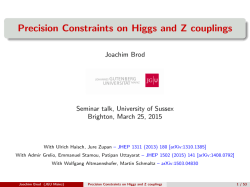 Joachim Brod, 25th March 2015 [PDF 1.26MB]