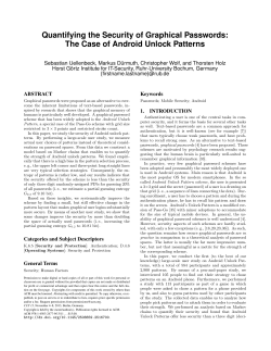 Quantifying the Security of Graphical Passwords: The Case of Android Unlock Patterns