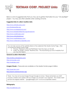 City Spotlight Project Links&nbsp;