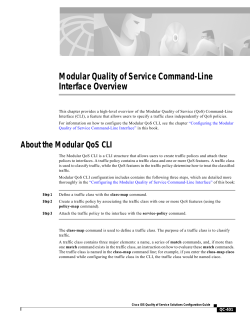 Modular Quality of Service Command-Line Interface Overview
