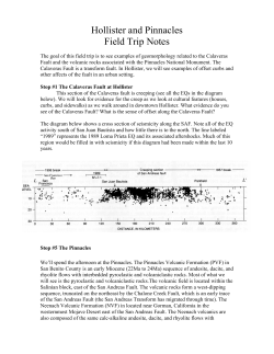 Pinnacles Field Trip