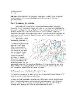 Lab 10--Groundwater
