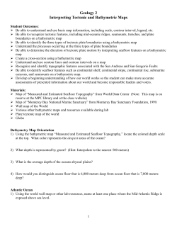 Lab 2--Tectonic and Bathymetric Maps