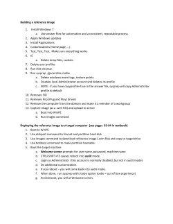 02/09 Notes on building and deploying reference image
