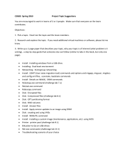 Suggestions for Projects