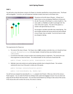 Lab 6 Spring Flowers