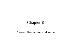 Ch8 Declarations and Scope