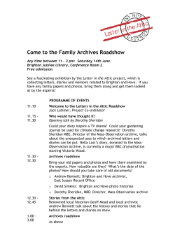 Summer 2007/08: family archives roadshow event
