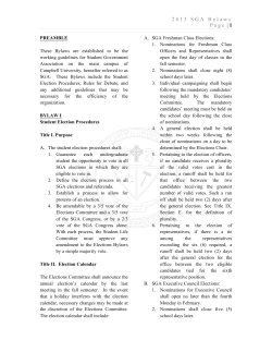 SGA Bylaws
