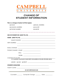 Change of Student Information >