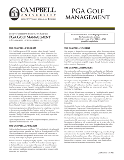 PGA Golf Management