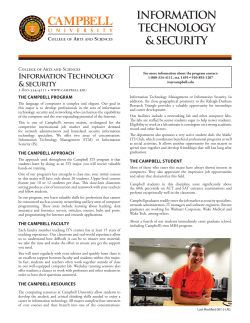 Information Technology and Security (Math Dept., College of Arts and Sciences)