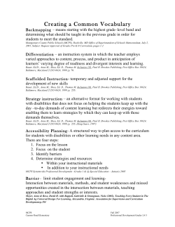 Special Education Vocabulary