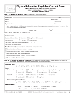Physicians Contact Form