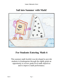 Skills Based Math 6