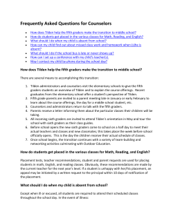 Tilden MS - FAQ for Counselors
