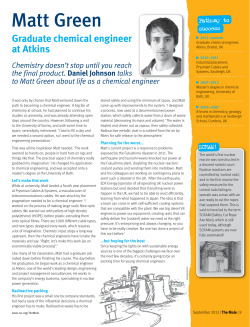 Matt Green - Graduate chemical engineer at Atkins