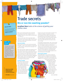 Bio or non-bio washing powder - trade secrets