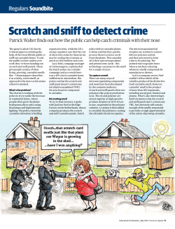 Scratch and sniff to detect crime