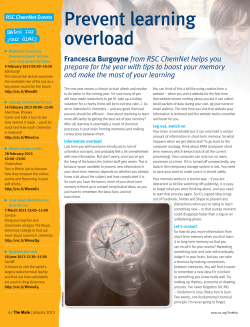 Prevent learning overload
