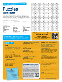 Puzzles and ChemNet events