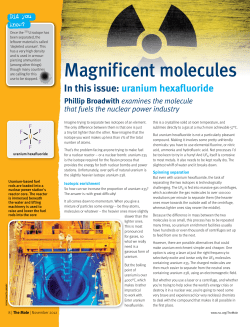 Magnificent molecules - uranium hexafluoride
