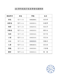 101學年度幹部成員