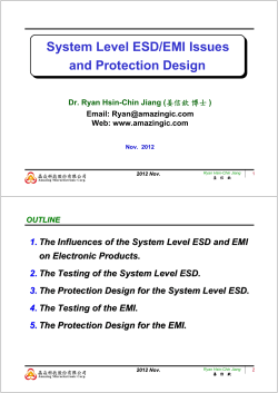 101.11.22System level ESD/EMI issues and Protection Designs