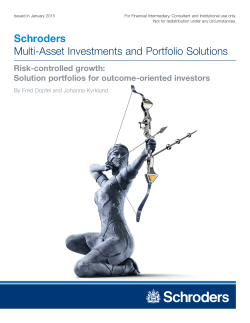 Risk-controlled growth: Solution portfolios for outcome-oriented investors
