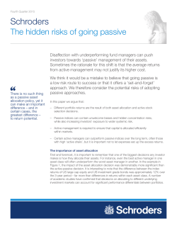 the hidden risk of going passive 11092015