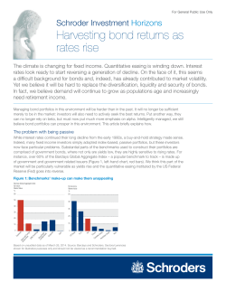 Harvesting bond returns as rates rise