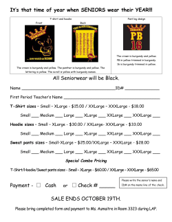 2016 Senior wear order form