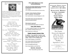 Summer Reading Packet Here!