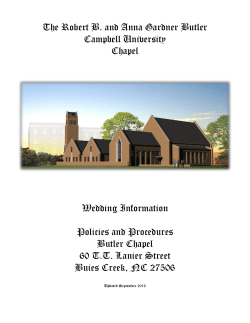 Weddings/Butler Chapel