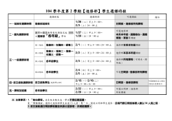 104-2進修部學生選課時程