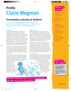 Profile - Claire Wagman