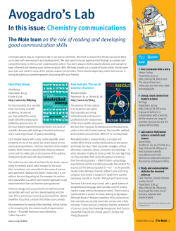 Avogadro's lab - chemistry communications