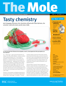 Tasty chemistry