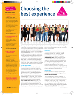 Choosing the best experience - open days