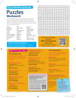 Puzzles and ChemNet Diary