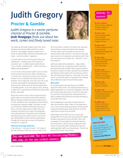 Judith Gregory - perfume chemist