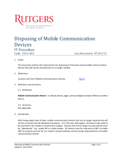 Disposing of Mobile Communication Devices Procedure