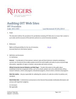 Auditing IS T Web Sites Procedure
