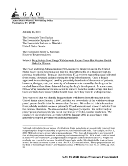 the U.S. General Accounting Office (now the Government Accountability Office) concluded in 2001