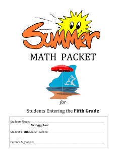 For Students Entering Grade 5&nbsp;