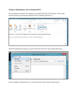 Distribution List 2013&nbsp;